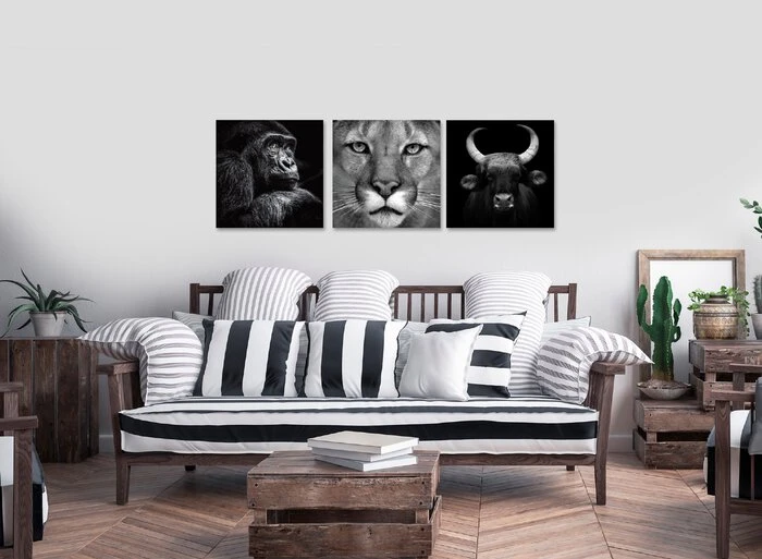 Glasbild 3tlg. Animal I – Bild 2