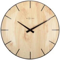 NeXtime Quarzwanduhr Edge Wood Dome Ø 35 Cm