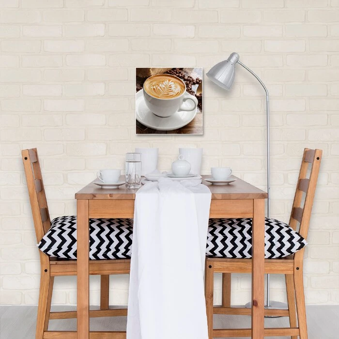 Glasbild 30 X 30 Cm Cappuccino I – Bild 2