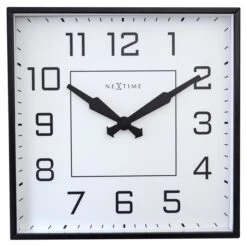 NeXtime Quarzwanduhr Be Square 35 X 35 Cm