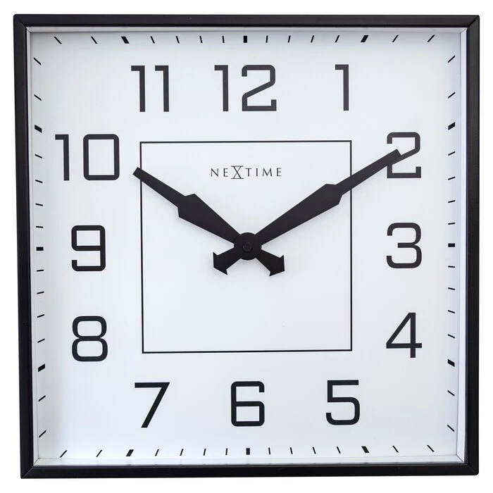 NeXtime Quarzwanduhr Be Square 35 X 35 Cm