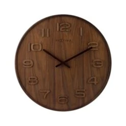 NeXtime Wanduhr Wood Wood Ø 35 Cm