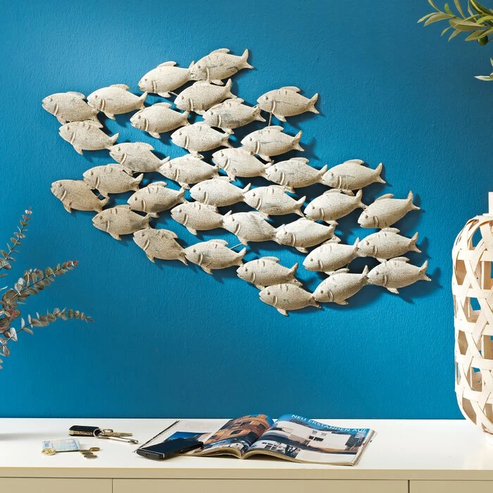 Wanddeko Fischschwarm 97 X 53 Cm – Bild 2