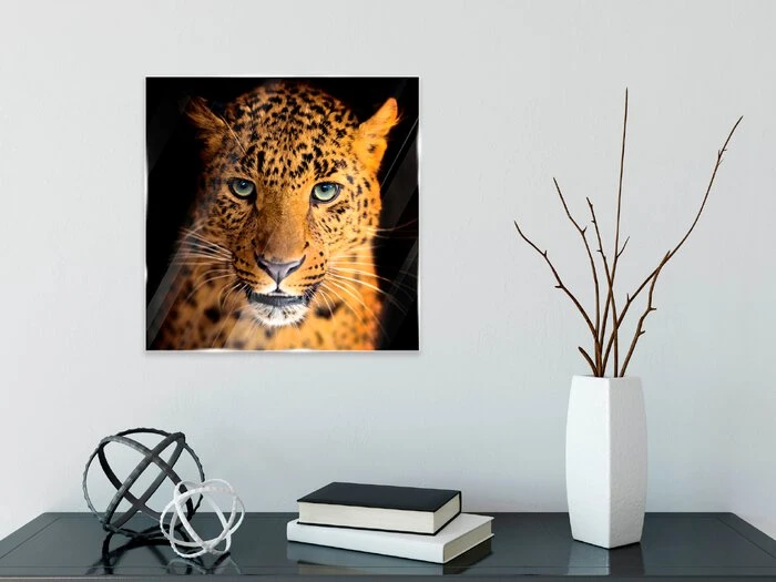 Glasbild 30 X 30 Cm Leopard V – Bild 2