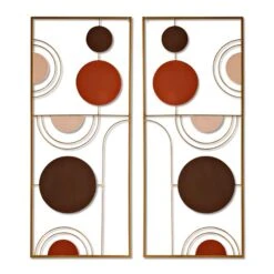 Wanddeko 41,9 X 99,7 Cm 2tlg. Kreise