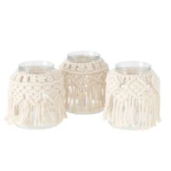Windlicht Makramee