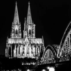 Glasbild 30 X 30 Cm Cologne At Night I