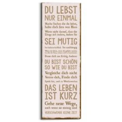 Wandbild 30 X 90 Cm Das Leben