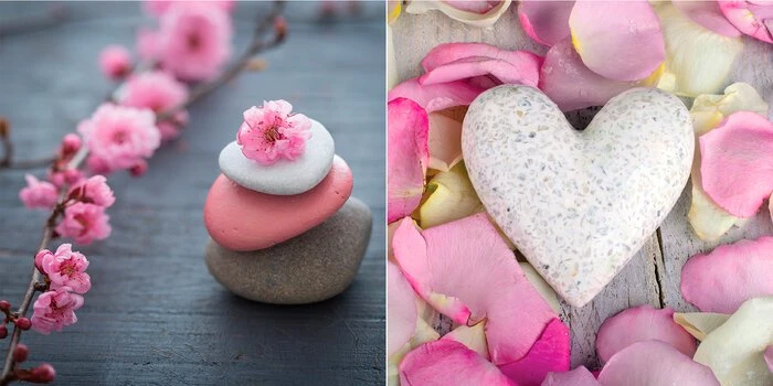 Glasbild 2tlg. Floral Zen