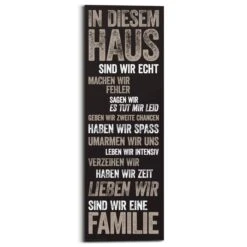 Wandbild 30 X 90 Cm In Diesem Haus…